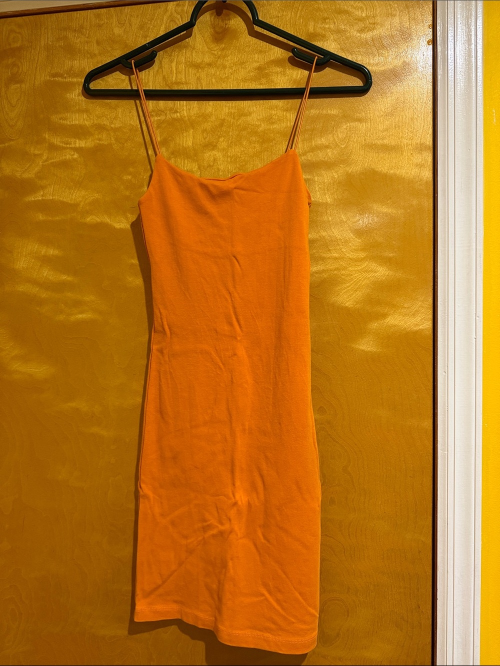 Women’s Orange Dress with Spaghetti Straps - Picture 1 of 4